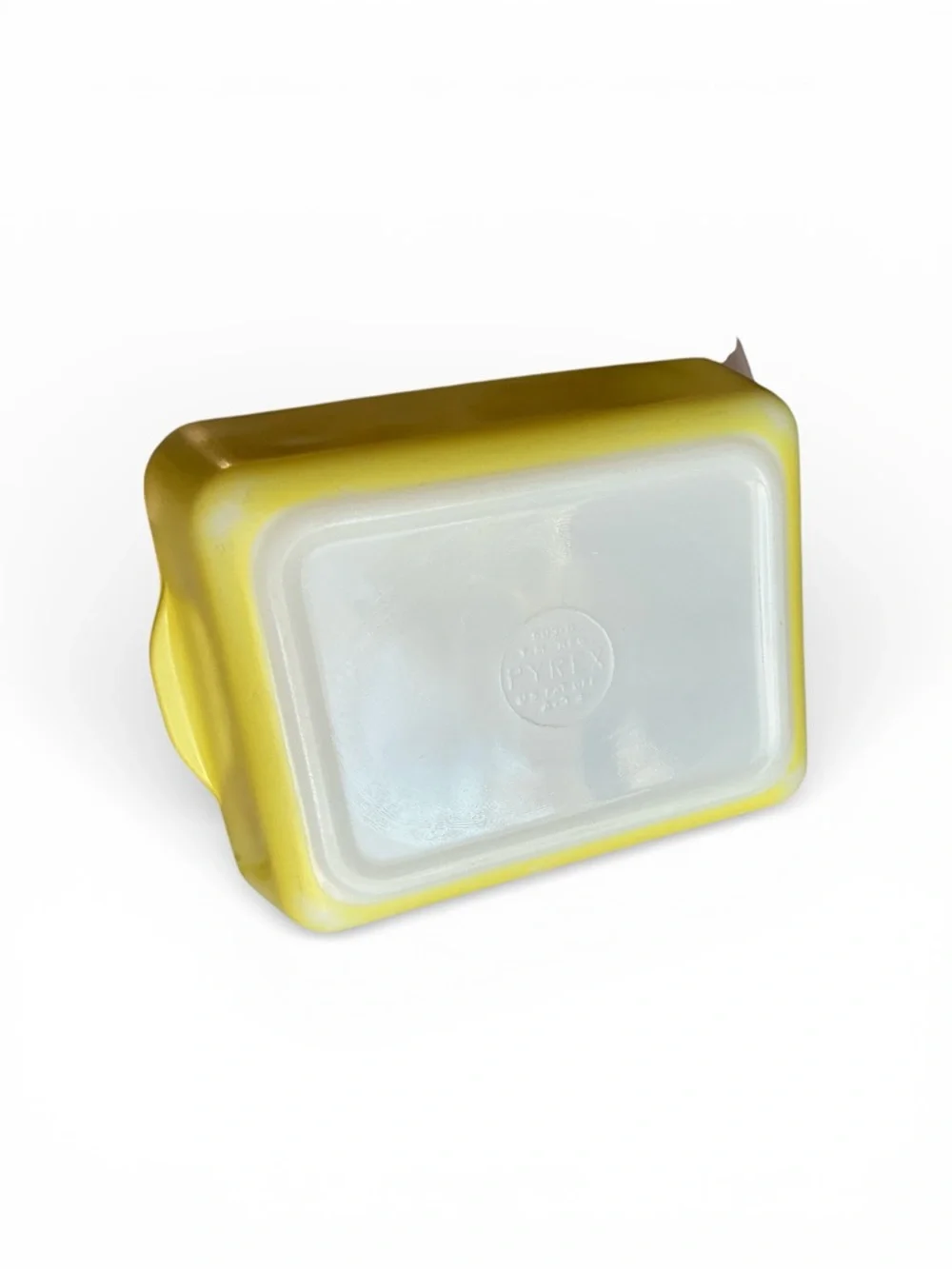 Vintage Pyrex Yellow Refrigerator Dish 503-B - A-3 4 - PAT OFF - FRIDGIE